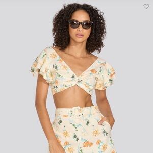 The Renata Top Ruffled Summer Cropped Top